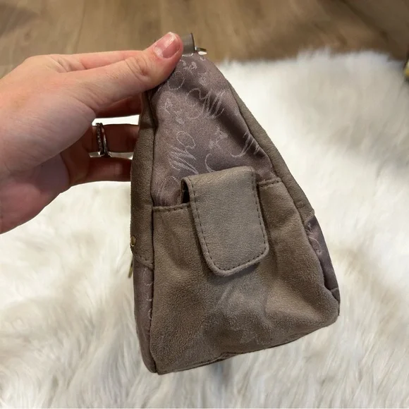 Vintage Y2K Mudd Shoulder Purse Bag Bratz Brown Velvet Faux Suede Baguette - Picture 2 of 11